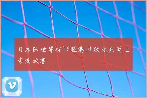 日本队世界杯16强赛惜败比利时止步淘汰赛